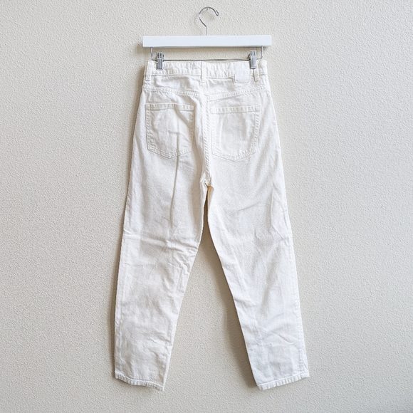 ZARA White High Waisted Jeans Sz 6 - Picture 2 of 5